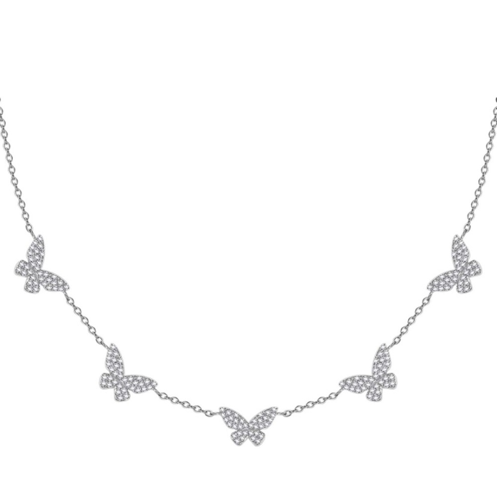 18k Diamond Butterflies Necklace